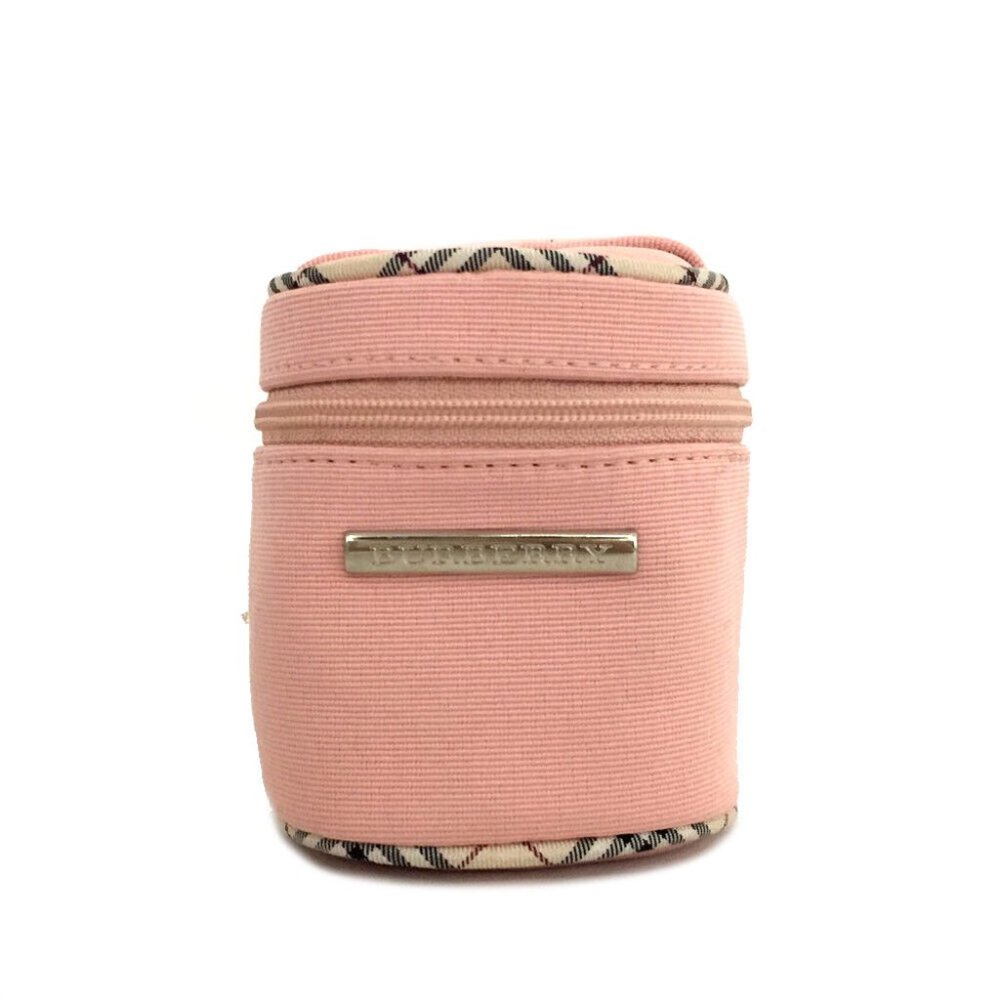 BURBERRY Nova Check Pink Canvas Accessories Case